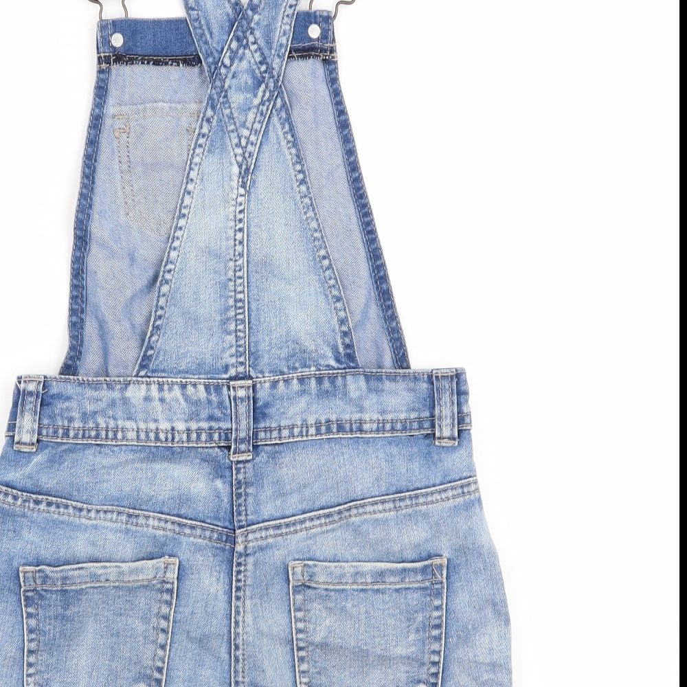 Asda George Girls Blue   Dungaree One-Piece Size 7-8 Years