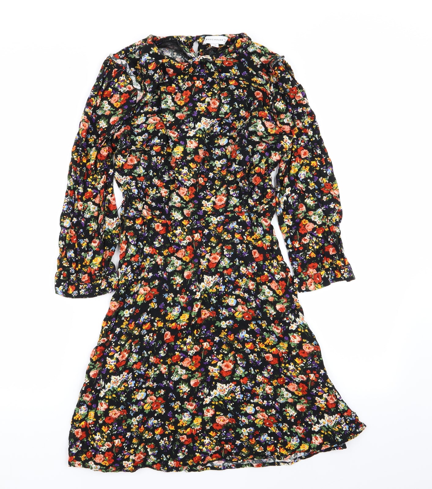 Warehouse Womens Multicoloured Floral  Fit & Flare  Size 10