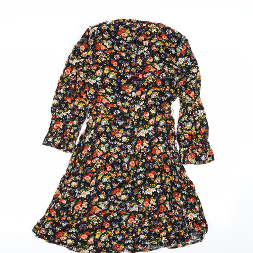 Warehouse Womens Multicoloured Floral  Fit & Flare  Size 10