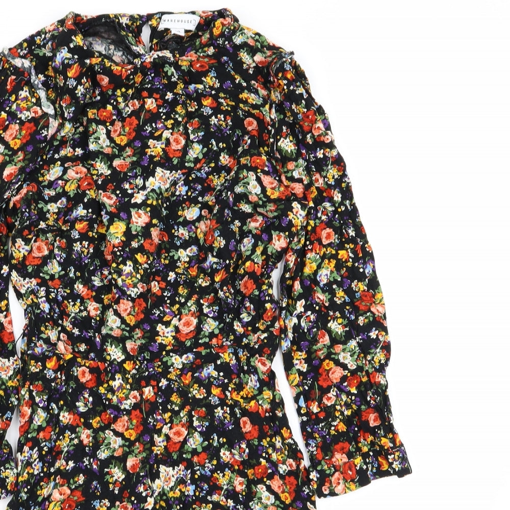 Warehouse Womens Multicoloured Floral  Fit & Flare  Size 10