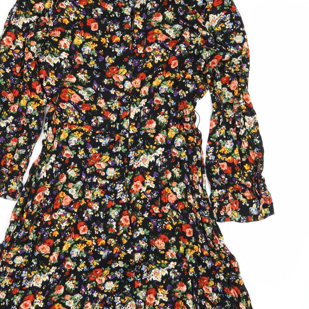 Warehouse Womens Multicoloured Floral  Fit & Flare  Size 10
