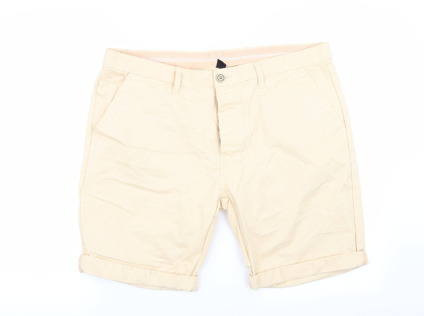 Cedar Wood State Mens Beige   Chino Shorts Size 36 in