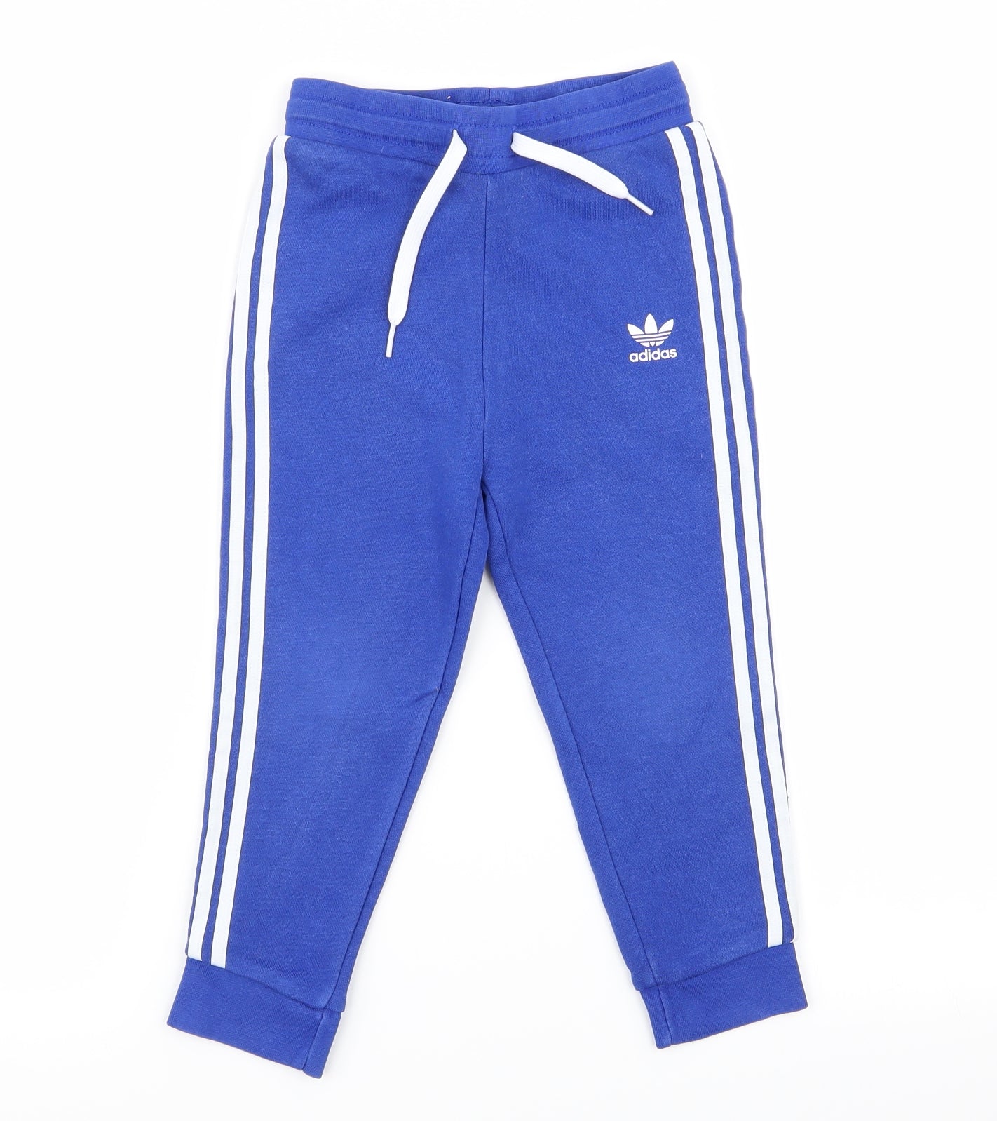adidas Boys Blue Striped  Jogger Trousers Size 3-4 Years