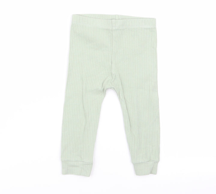 TU Girls Green Jogger Trousers Size 6-9 Months - leggings