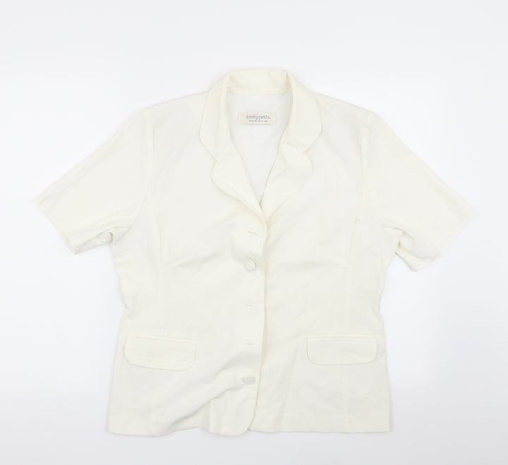 Dorothy Perkins Womens White Jacket Blazer Size 16
