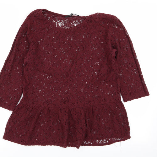 NEXT Womens Pink Floral  Basic Blouse Size 10