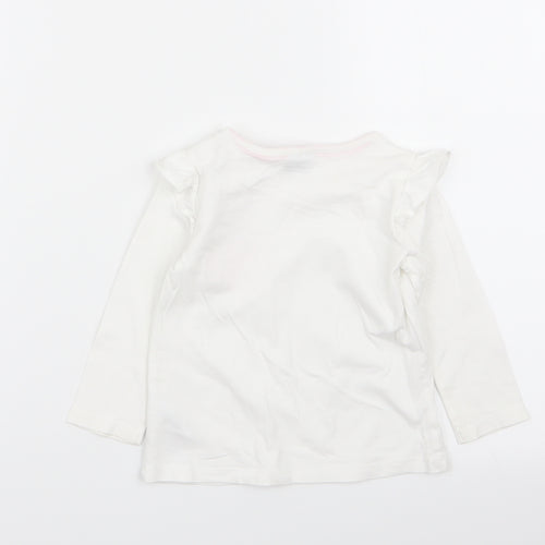 F&F Girls White   Basic T-Shirt Size 6-9 Months
