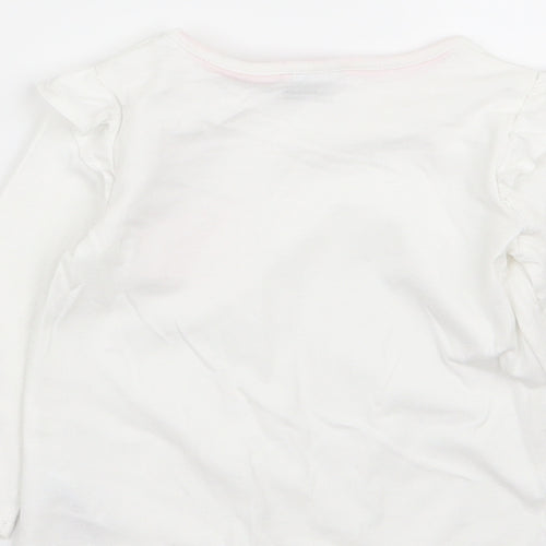 F&F Girls White   Basic T-Shirt Size 6-9 Months