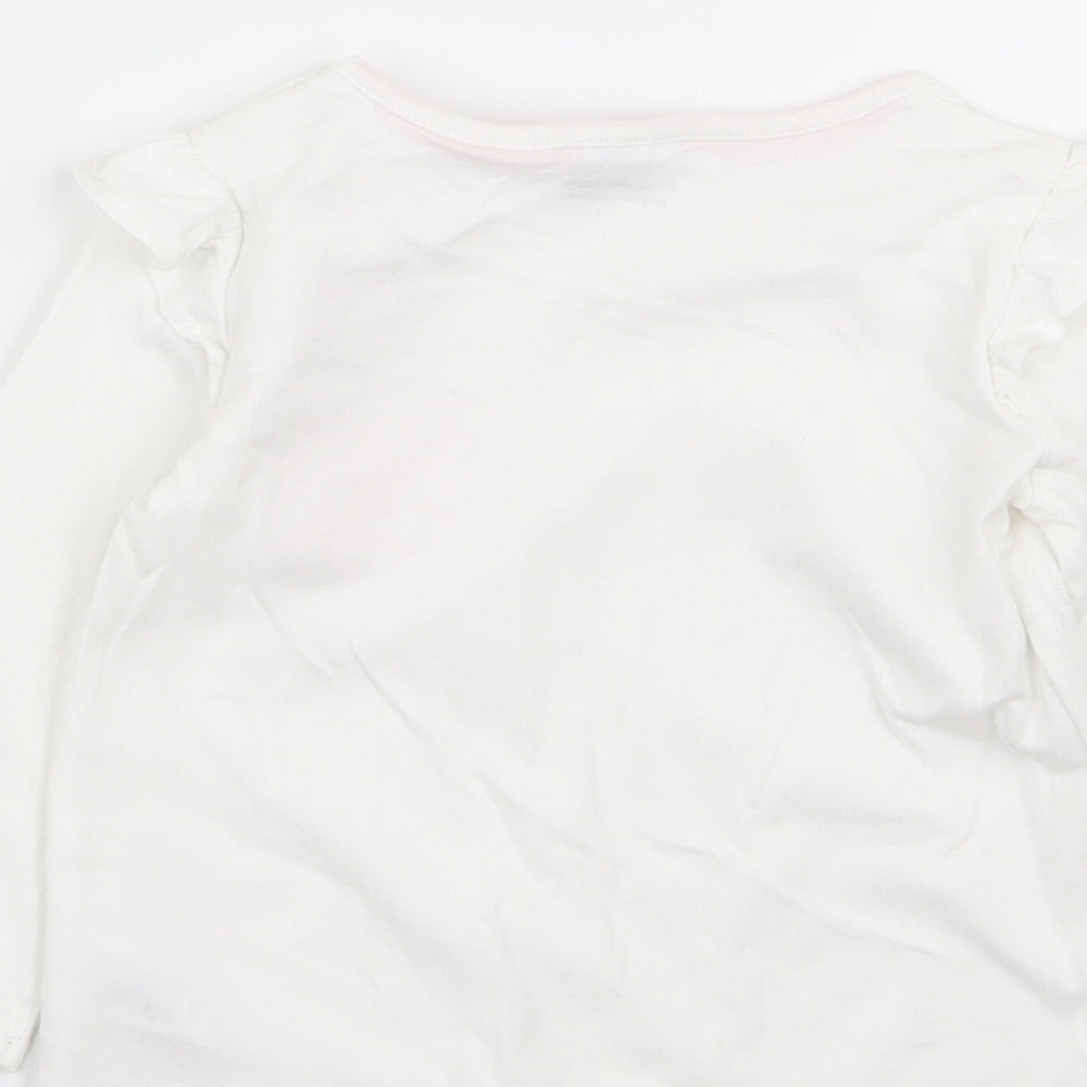 F&F Girls White   Basic T-Shirt Size 6-9 Months