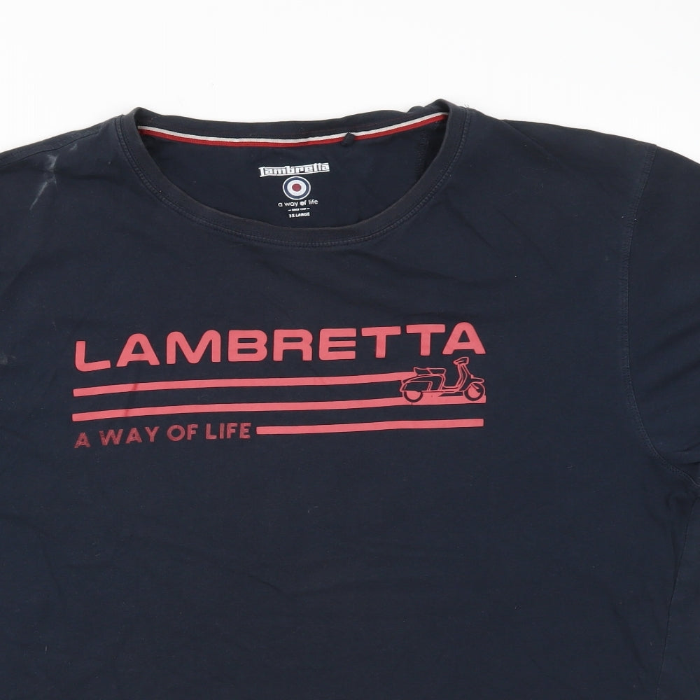 Lambretta Mens Blue    T-Shirt Size 3XL