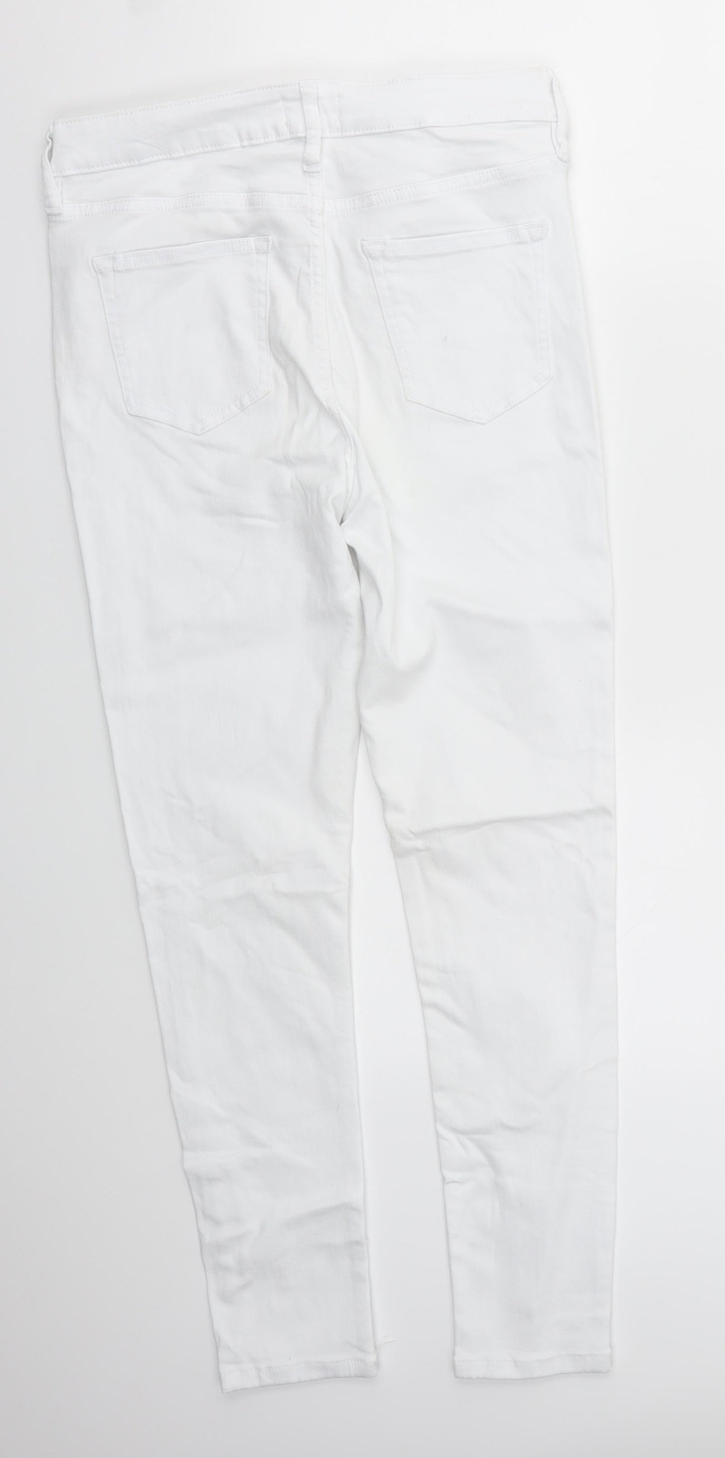 F&F Womens White   Skinny Jeans Size 12 L26 in