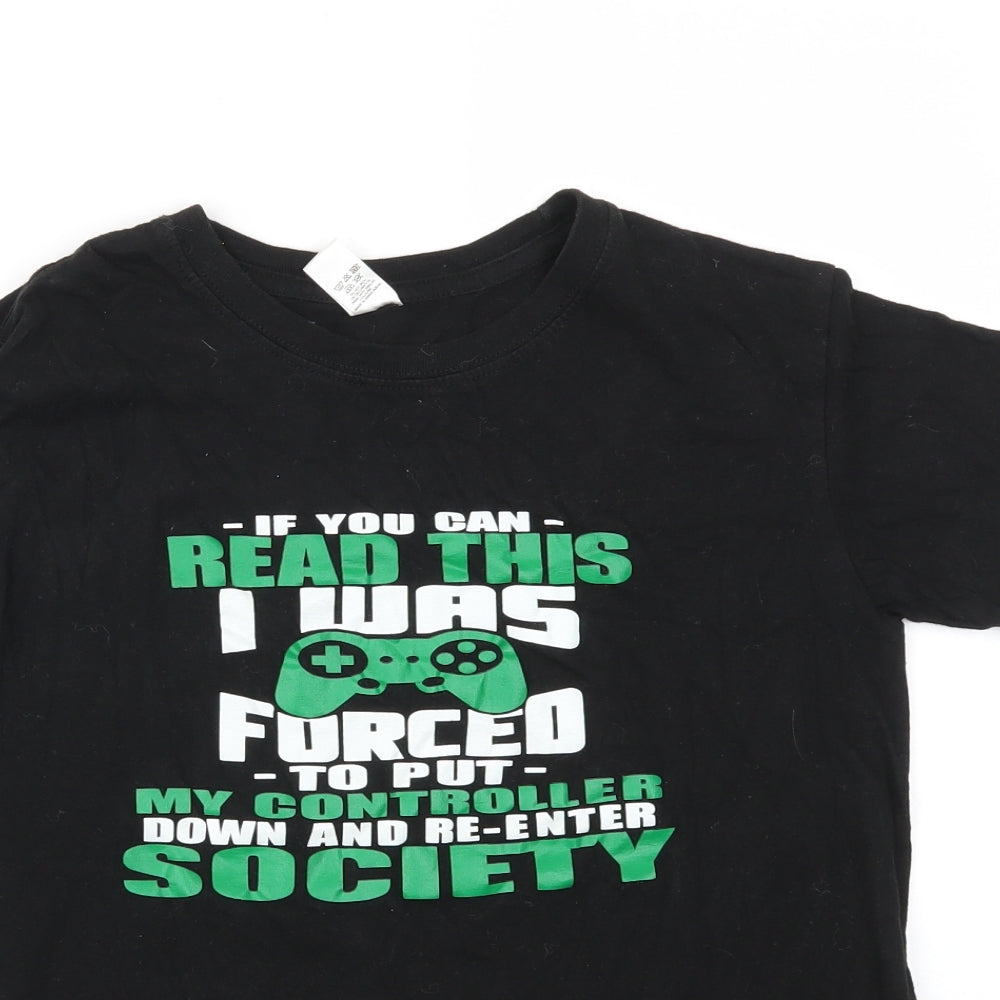 Club Boys Black   Basic T-Shirt Size S