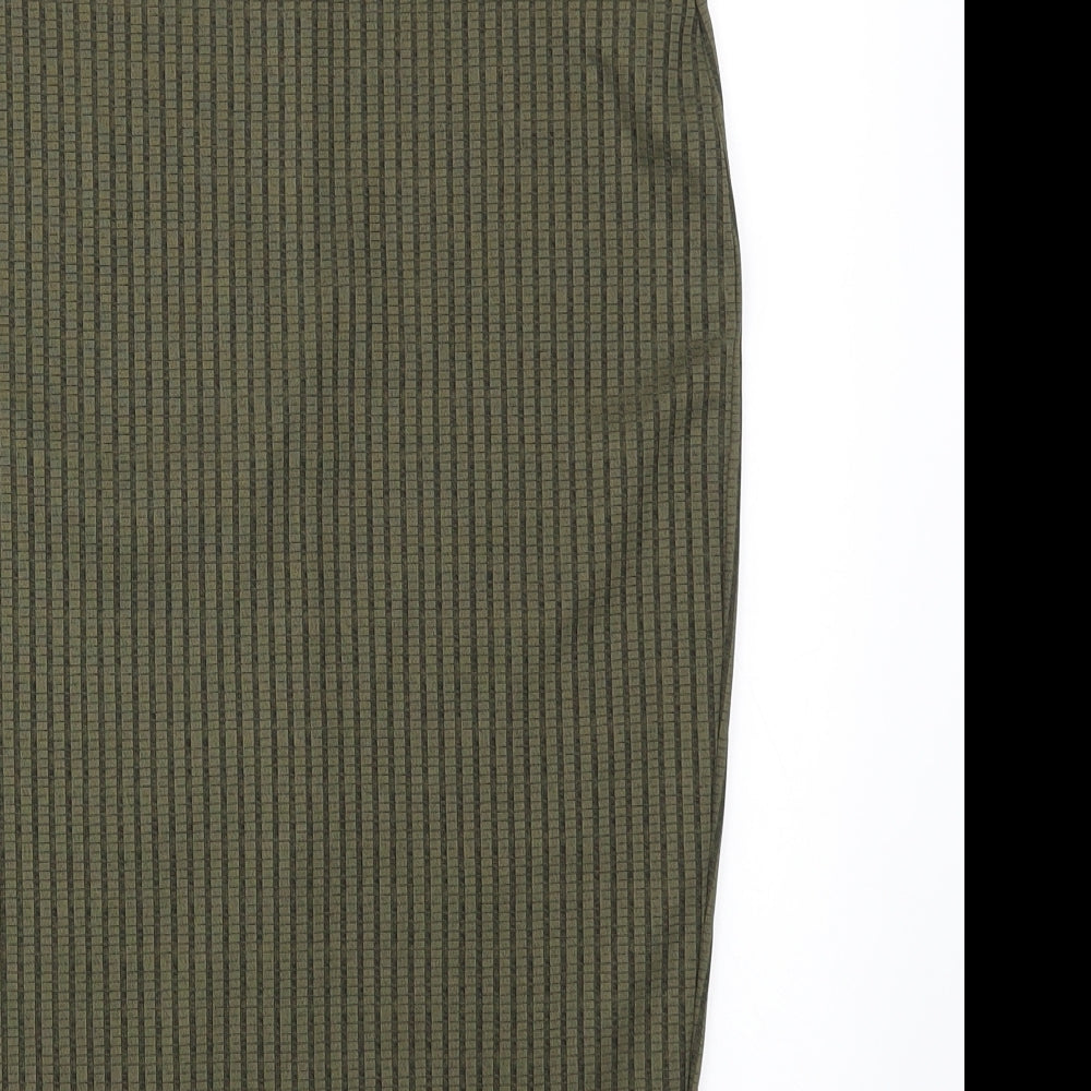 Primark Womens Green   A-Line Skirt Size 12  - stretch waistband