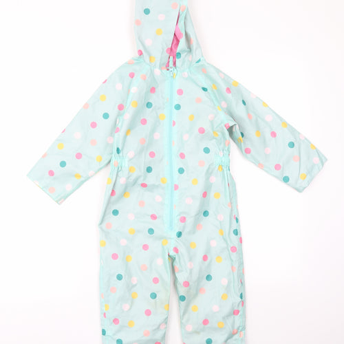M Girls Multicoloured Polka Dot  Basic Coat Snowsuit Size 24 Months