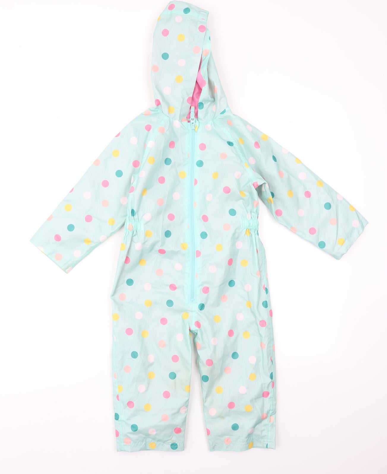 M Girls Multicoloured Polka Dot  Basic Coat Snowsuit Size 24 Months