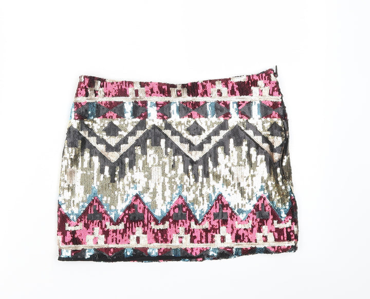Glamorous Womens Multicoloured A-Line Skirt Size 8