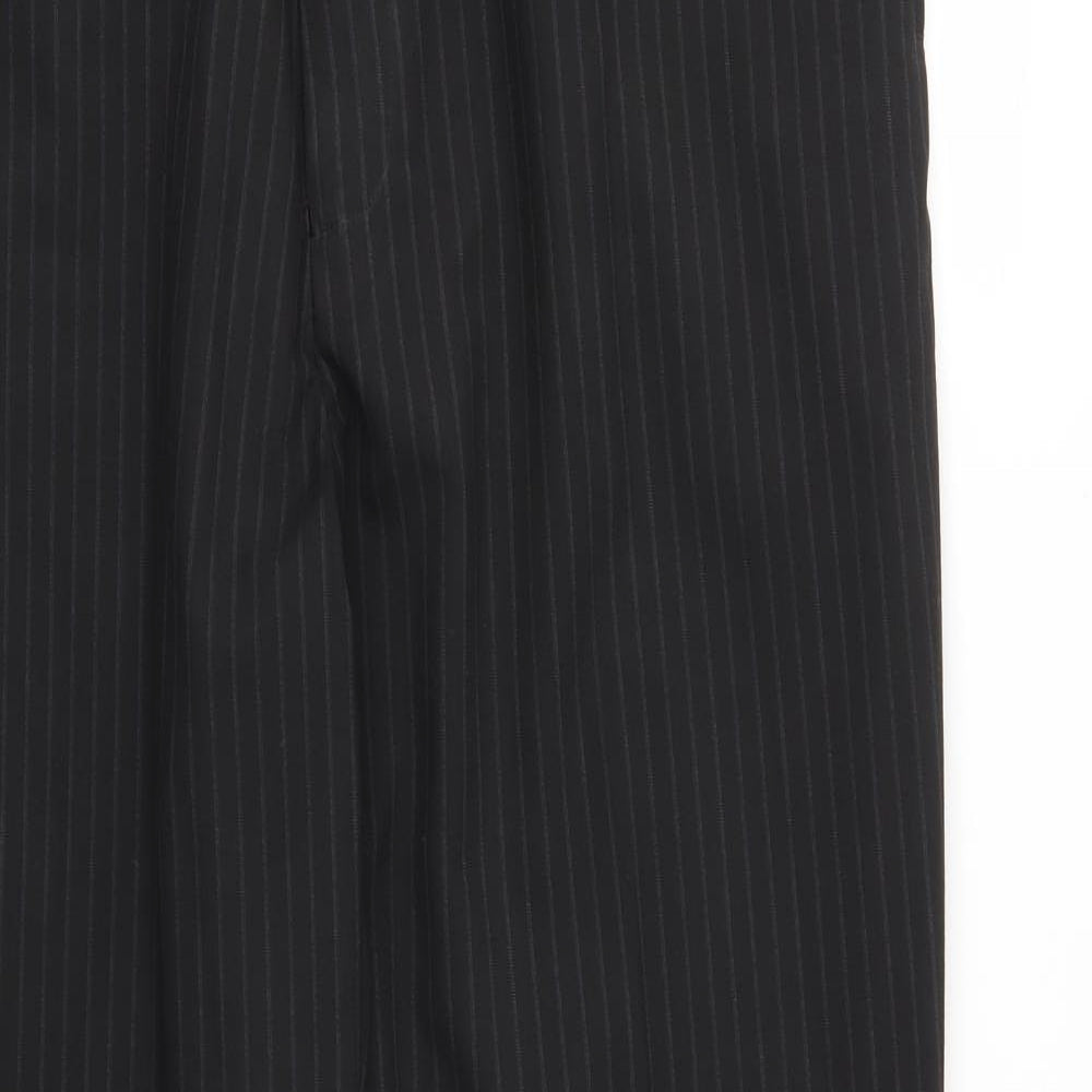Burton Mens Black Striped  Trousers  Size 42 L34 in