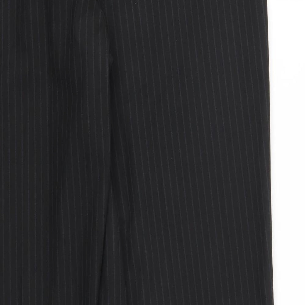 Burton Mens Black Striped  Trousers  Size 42 L34 in