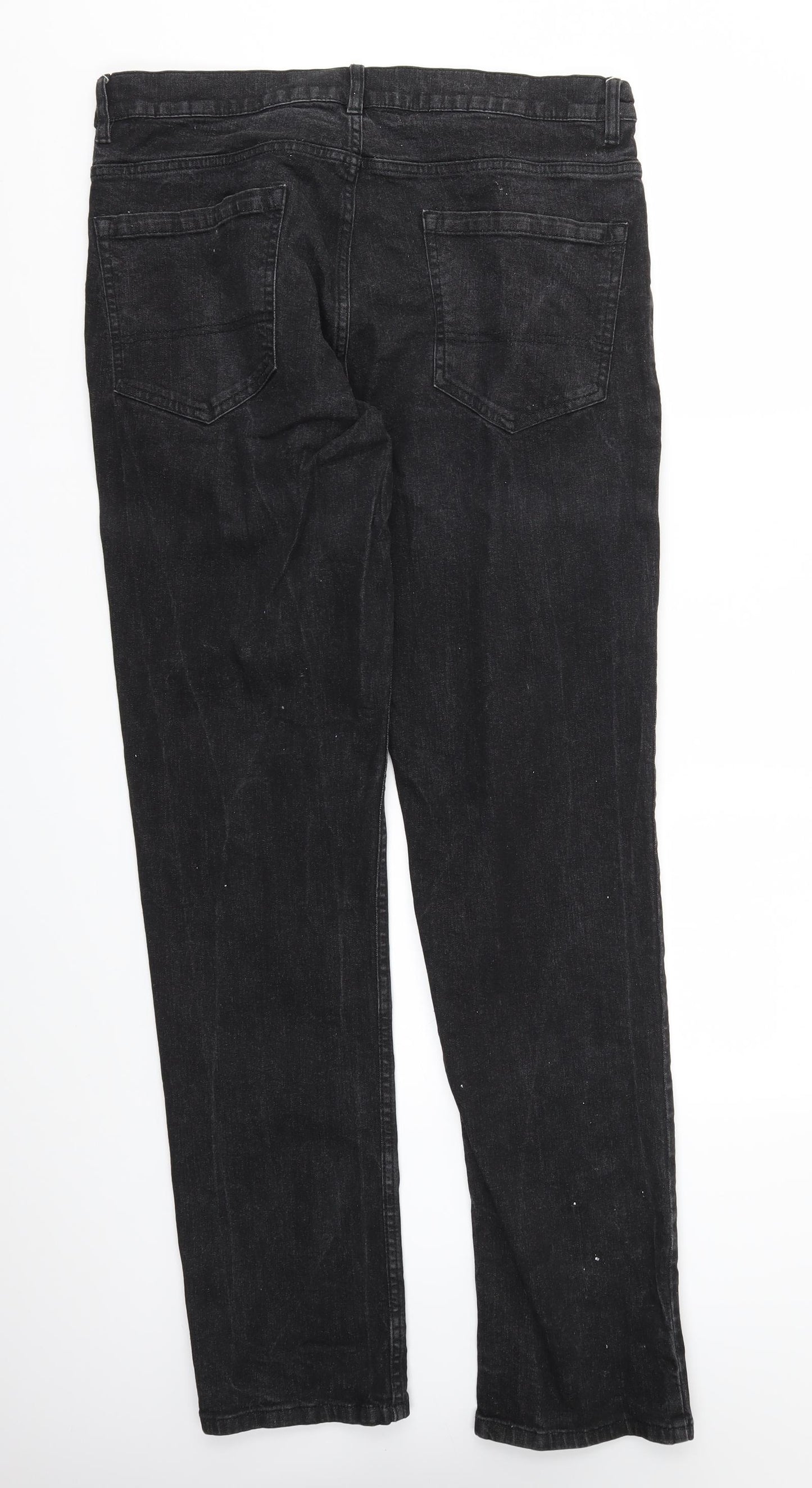 F&F Mens Black   Straight Jeans Size 36 L36 in