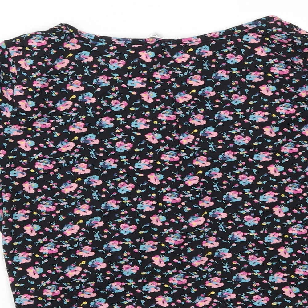 New Look Womens Multicoloured Floral  Basic T-Shirt Size 12