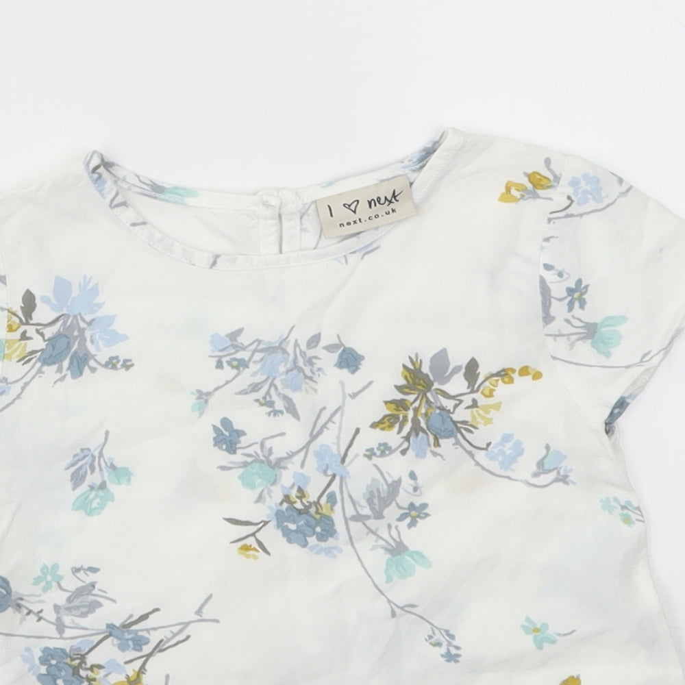 NEXT Girls Multicoloured Floral  Basic T-Shirt Size 5 Years