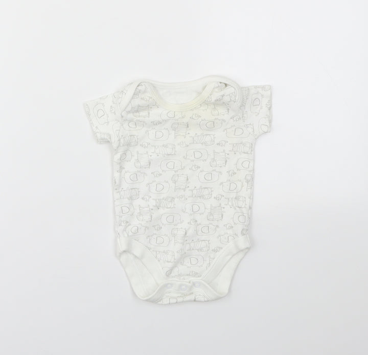 TU Baby Multicoloured Animal Print Babygrow One-Piece Size 3-6 Months