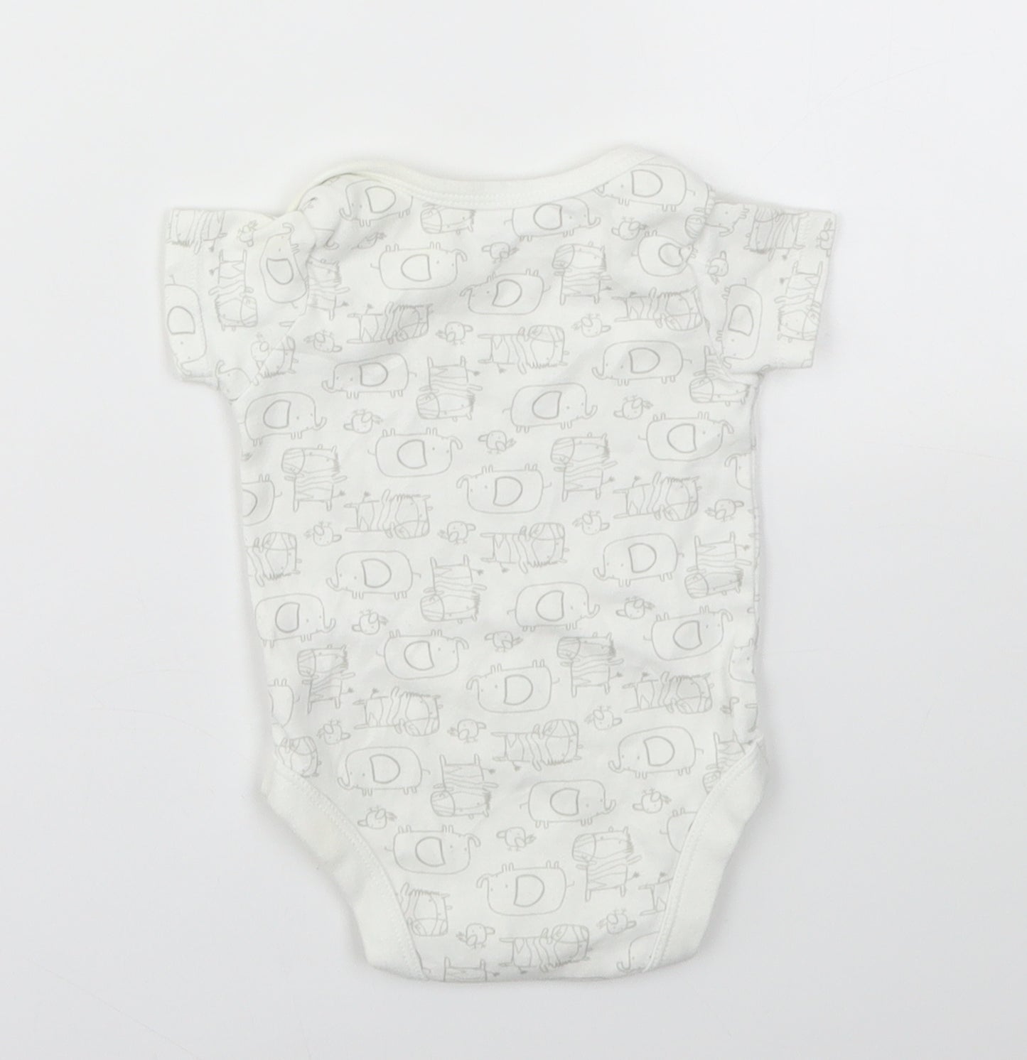 TU Baby Multicoloured Animal Print  Babygrow One-Piece Size 3-6 Months
