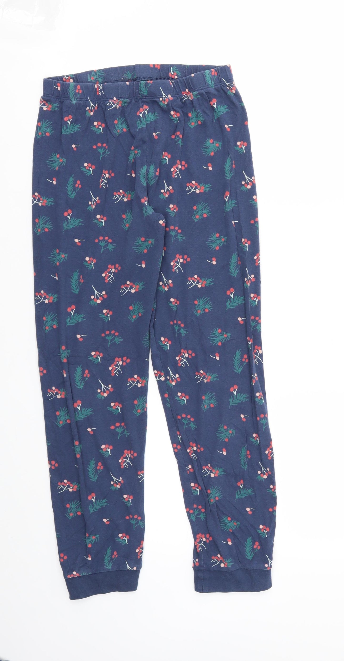 Girls Blue Floral  Top Pyjama Top Size 12-13 Years