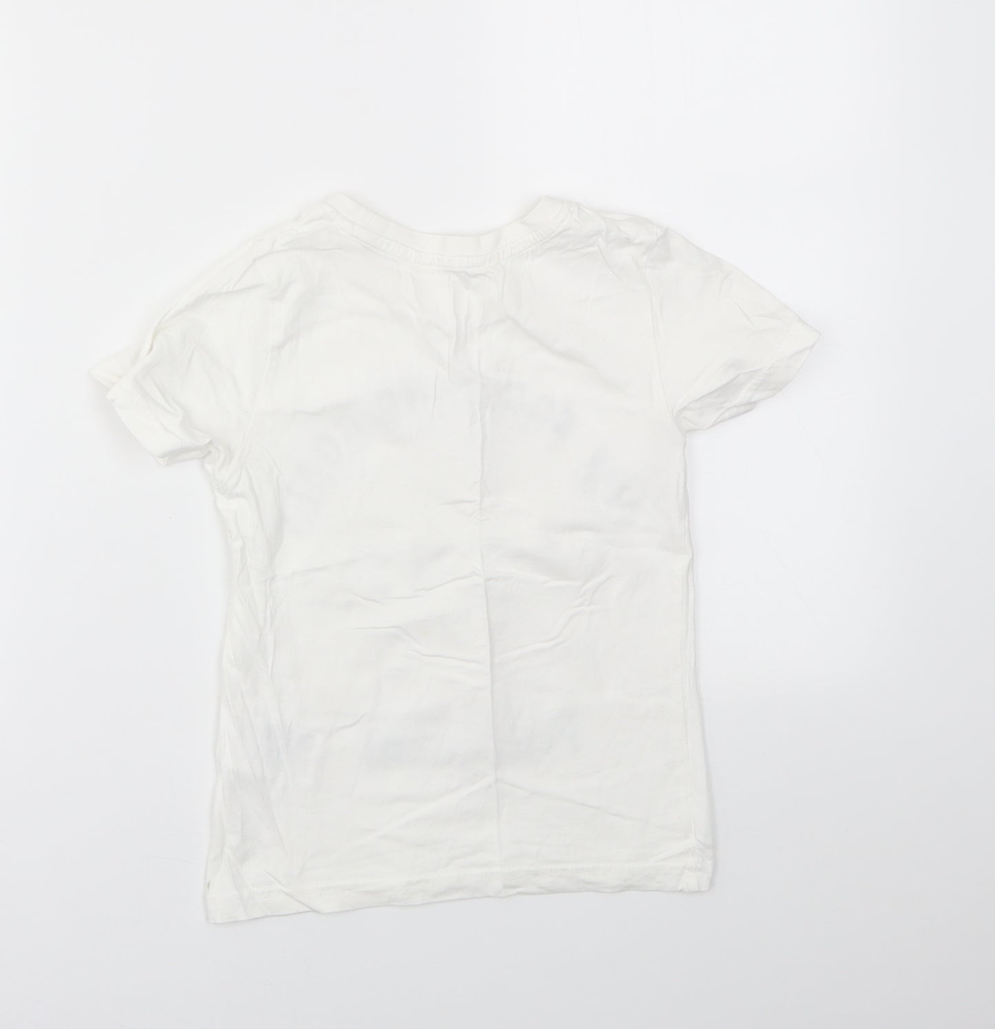 H&M Girls White   Basic T-Shirt Size 4-5 Years