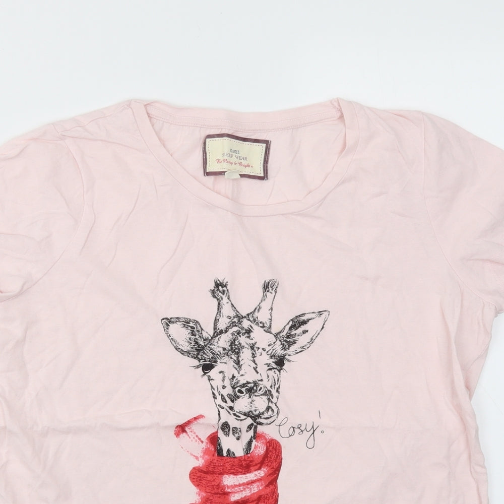 NEXT Womens Pink Animal Print  Top Pyjama Top Size L