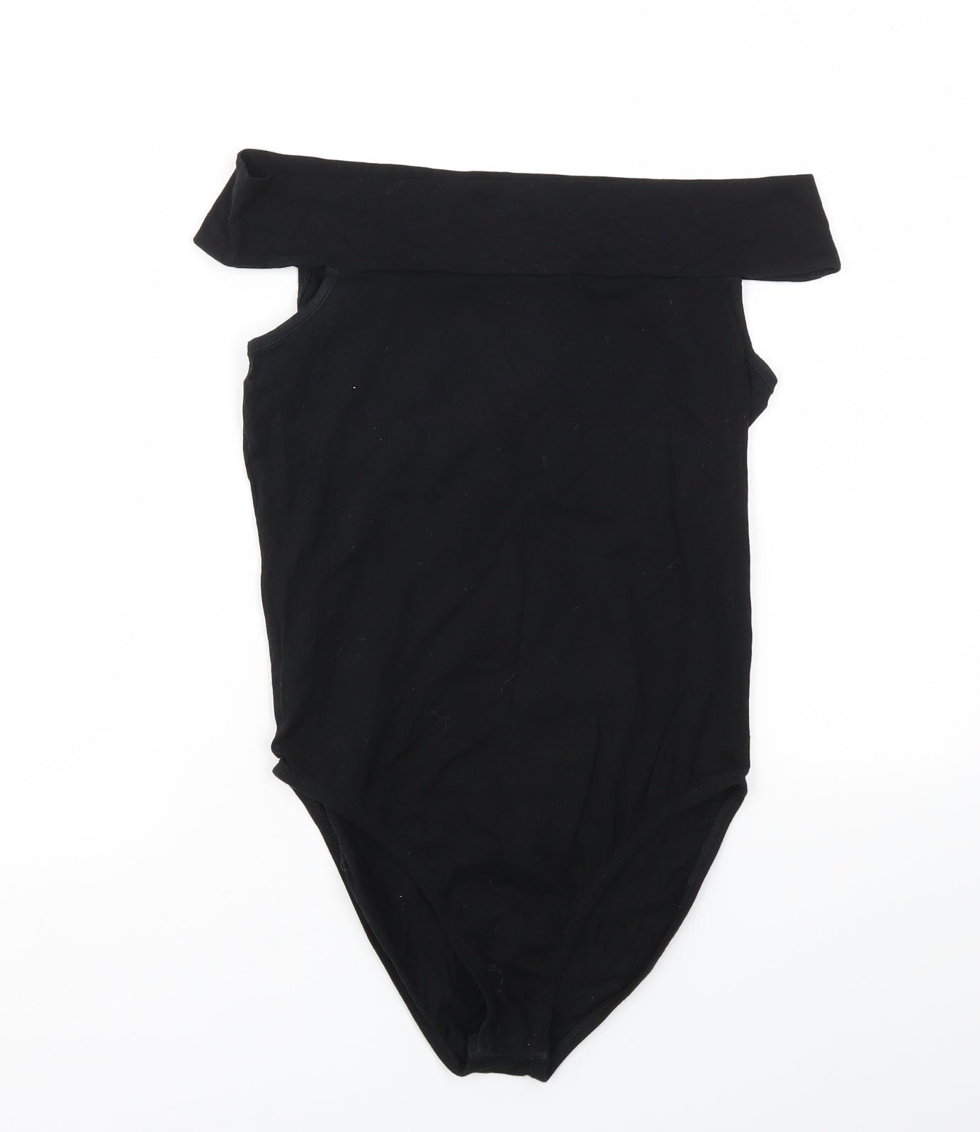 Miss Selfridge Womens Black   Bodysuit One-Piece Size 12