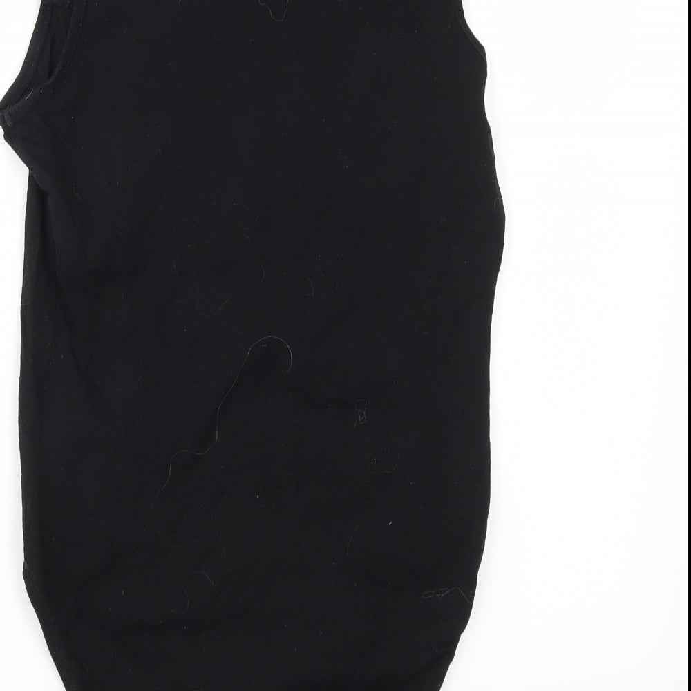 Miss Selfridge Womens Black   Bodysuit One-Piece Size 12