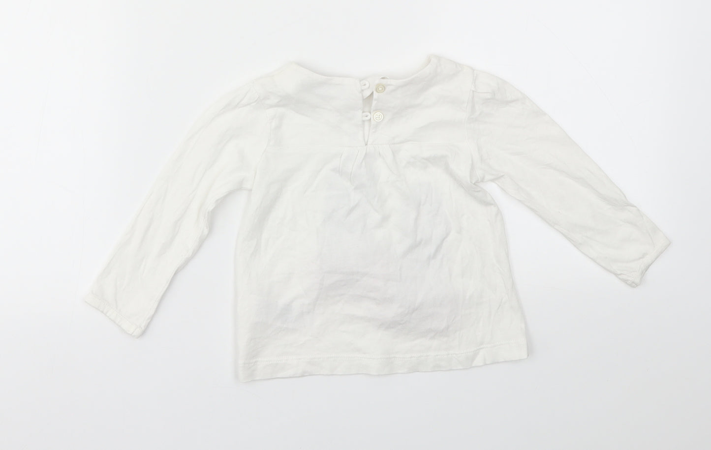 M&S Girls White   Basic T-Shirt Size 12-18 Months