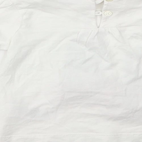 M&S Girls White   Basic T-Shirt Size 12-18 Months