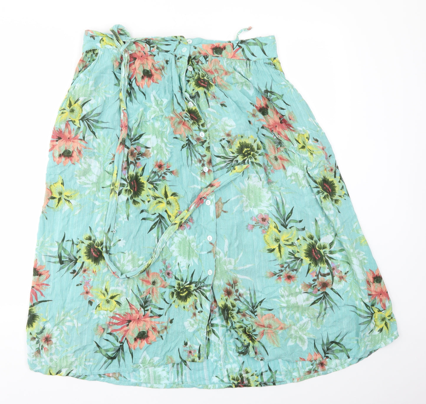 NEXT Womens Multicoloured Floral  Flare Skirt Size 16  - stretch waistband