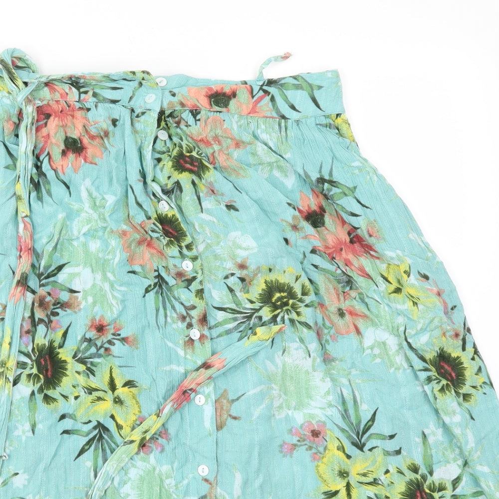 NEXT Womens Multicoloured Floral  Flare Skirt Size 16  - stretch waistband