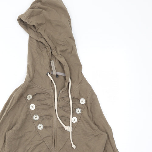 Topshop Womens Brown   Full Zip Jumper Size 10