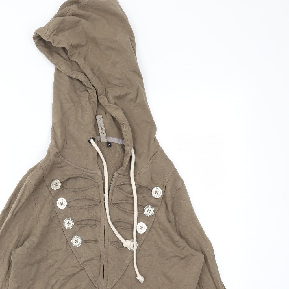 Topshop Womens Brown   Full Zip Jumper Size 10