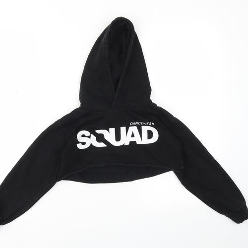 JUSTHOODS Girls Black   Pullover Jumper Size 7-8 Years