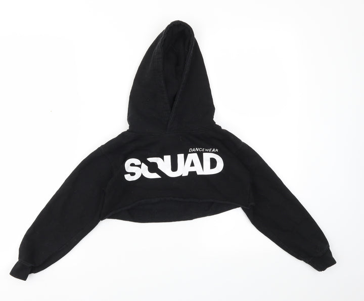 JUSTHOODS Girls Black   Pullover Jumper Size 7-8 Years