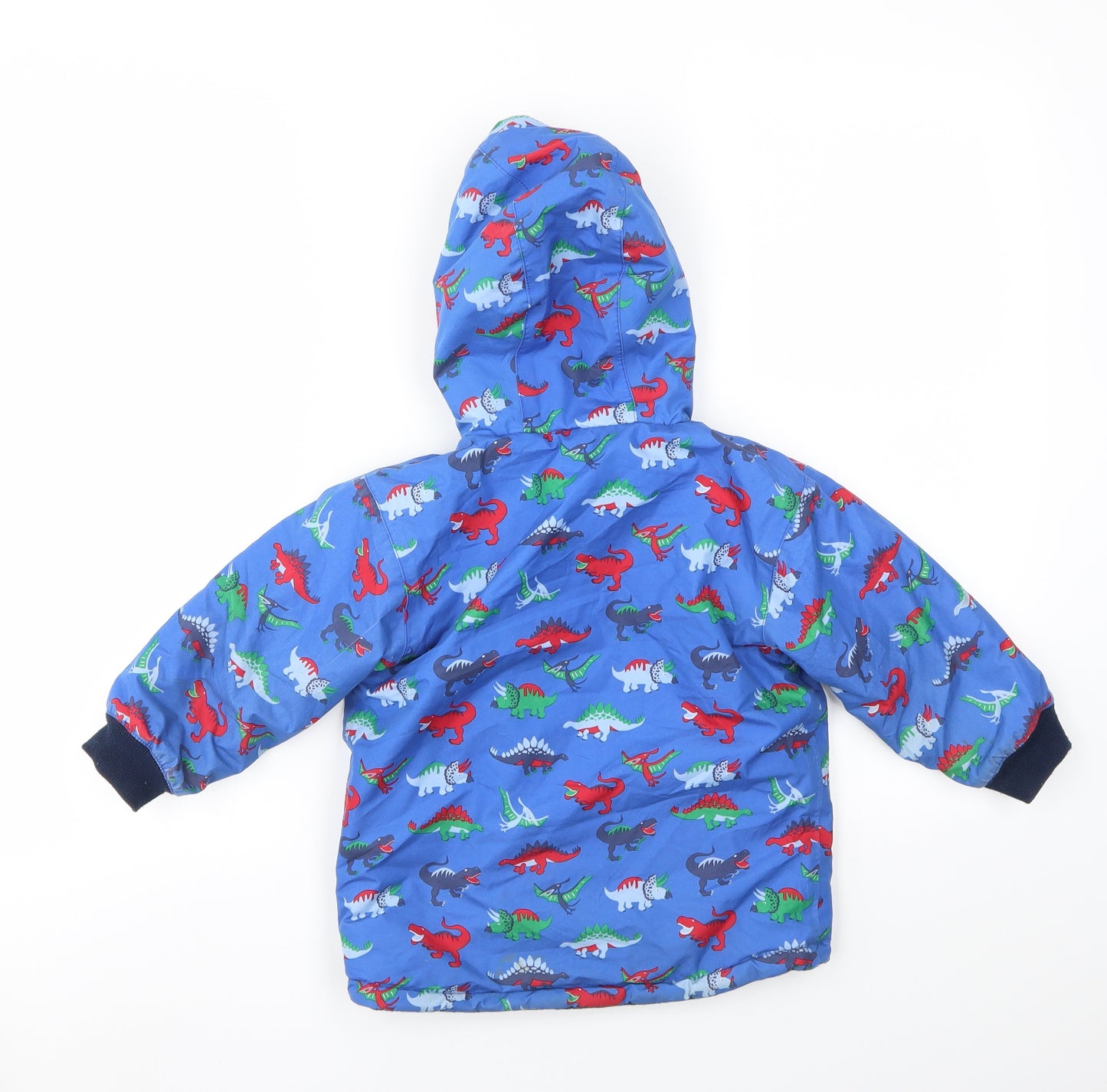 JoJo Maman Bébé Boys Multicoloured Animal Print  Basic Coat Coat Size 2-3 Years