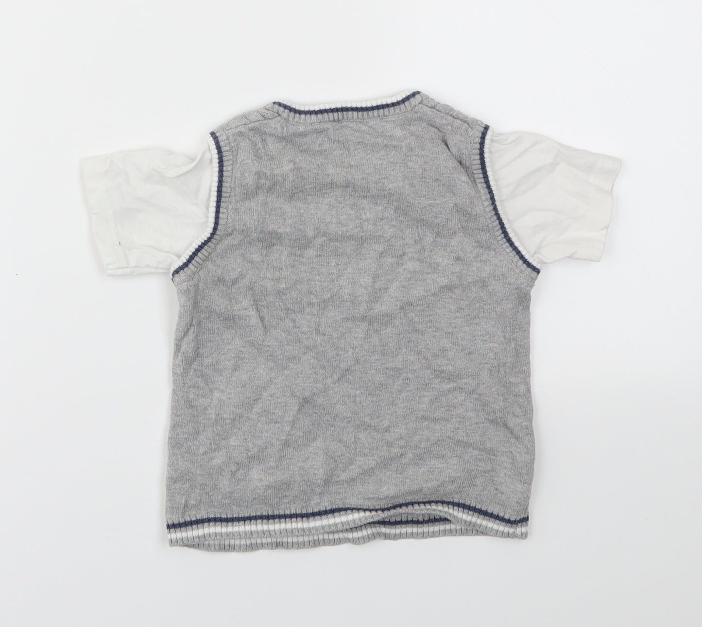 George Boys Grey   Basic T-Shirt Size 9-12 Months