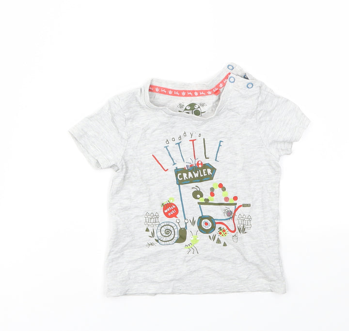 TU Boys Grey   Basic T-Shirt Size 9-12 Months