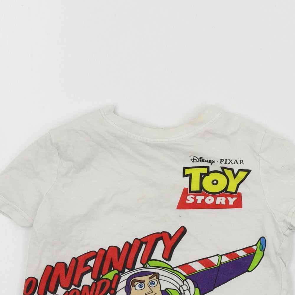 Disney Boys White Colourblock  Basic T-Shirt Size 3-4 Years  - TOY STORY