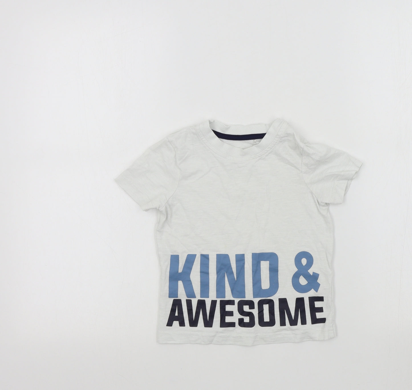 George Boys White Colourblock  Basic T-Shirt Size 2-3 Years