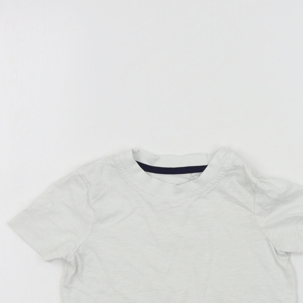 George Boys White Colourblock  Basic T-Shirt Size 2-3 Years