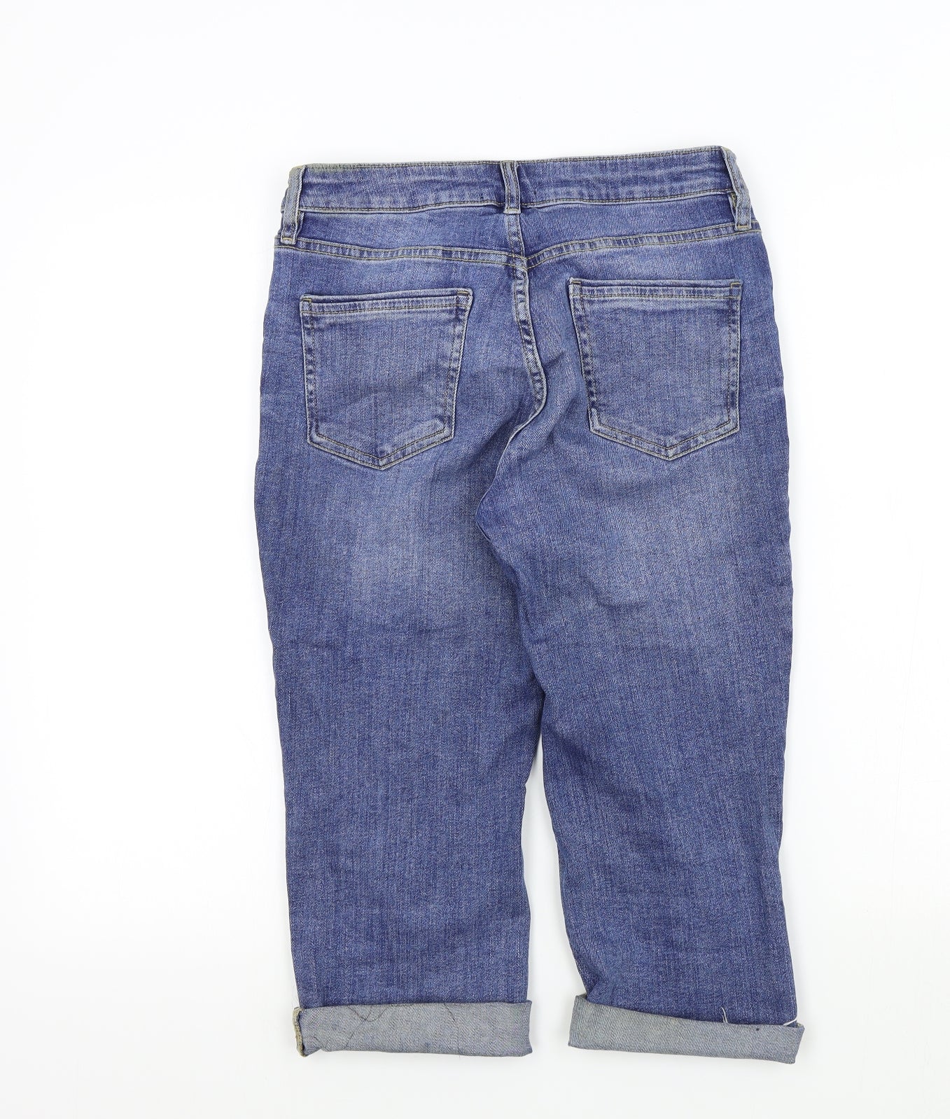F&F Womens Blue   Cropped Jeans Size 12 L20 in
