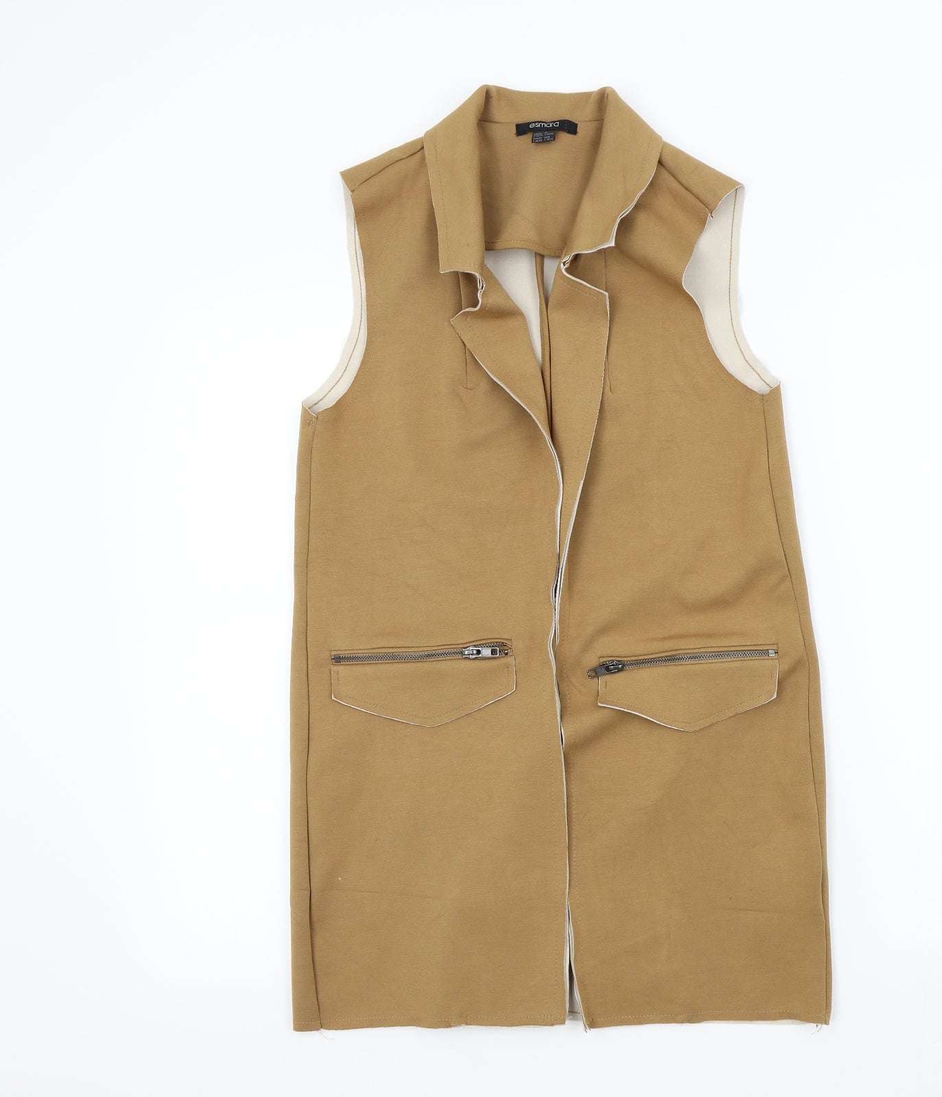 ESMARA Womens Beige   Overcoat Waistcoat Size 10