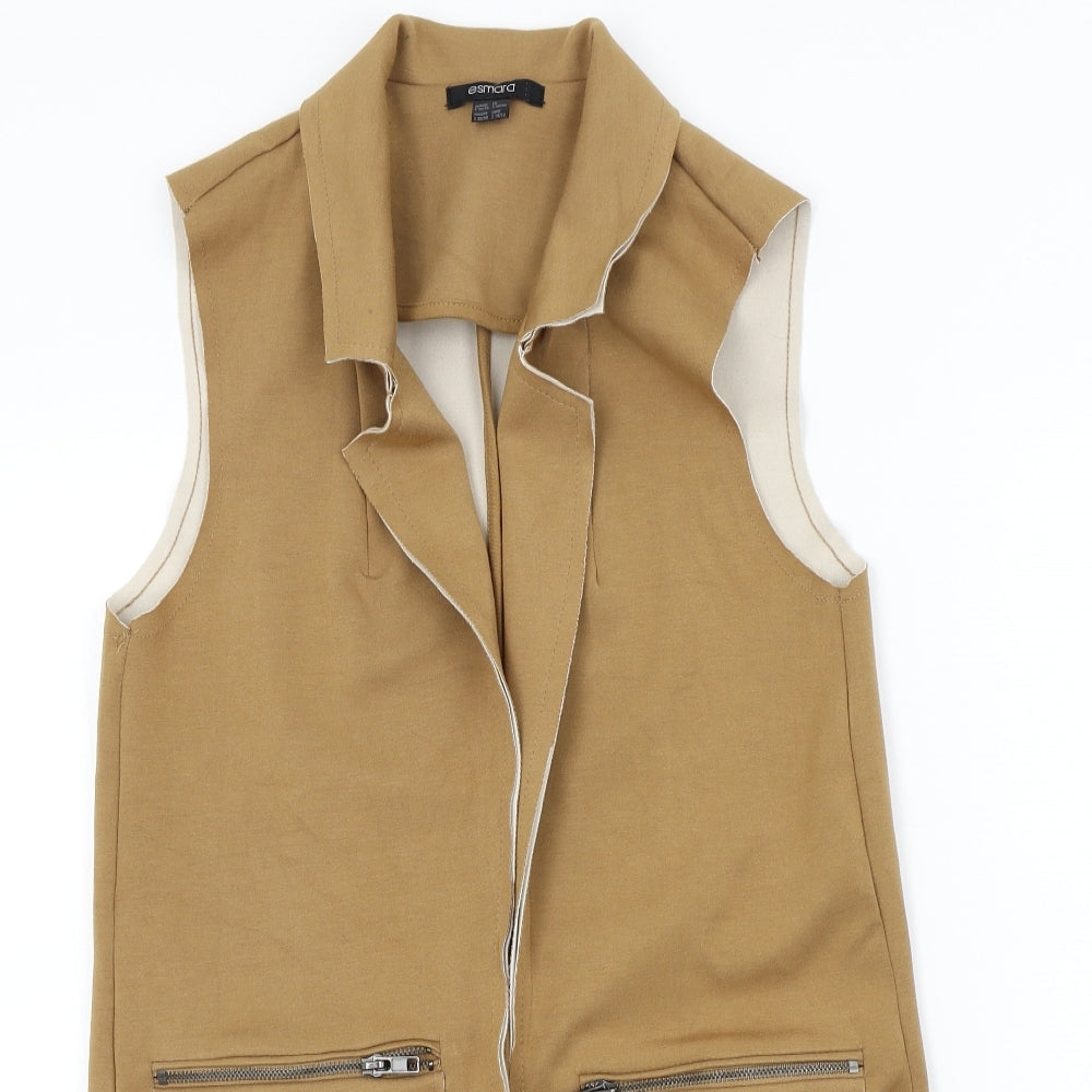 ESMARA Womens Beige   Overcoat Waistcoat Size 10