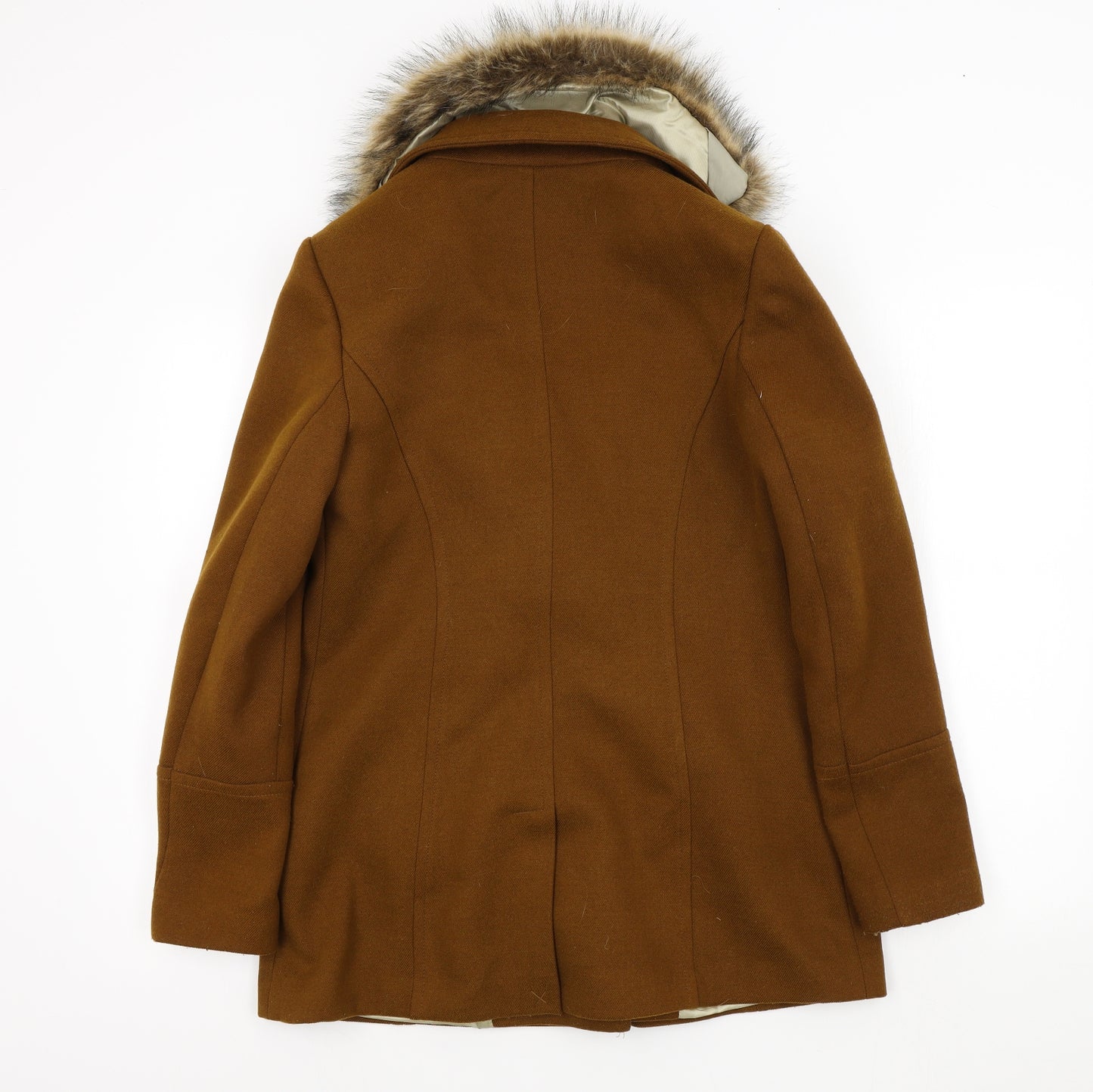 TU Womens Brown   Overcoat Coat Size 8